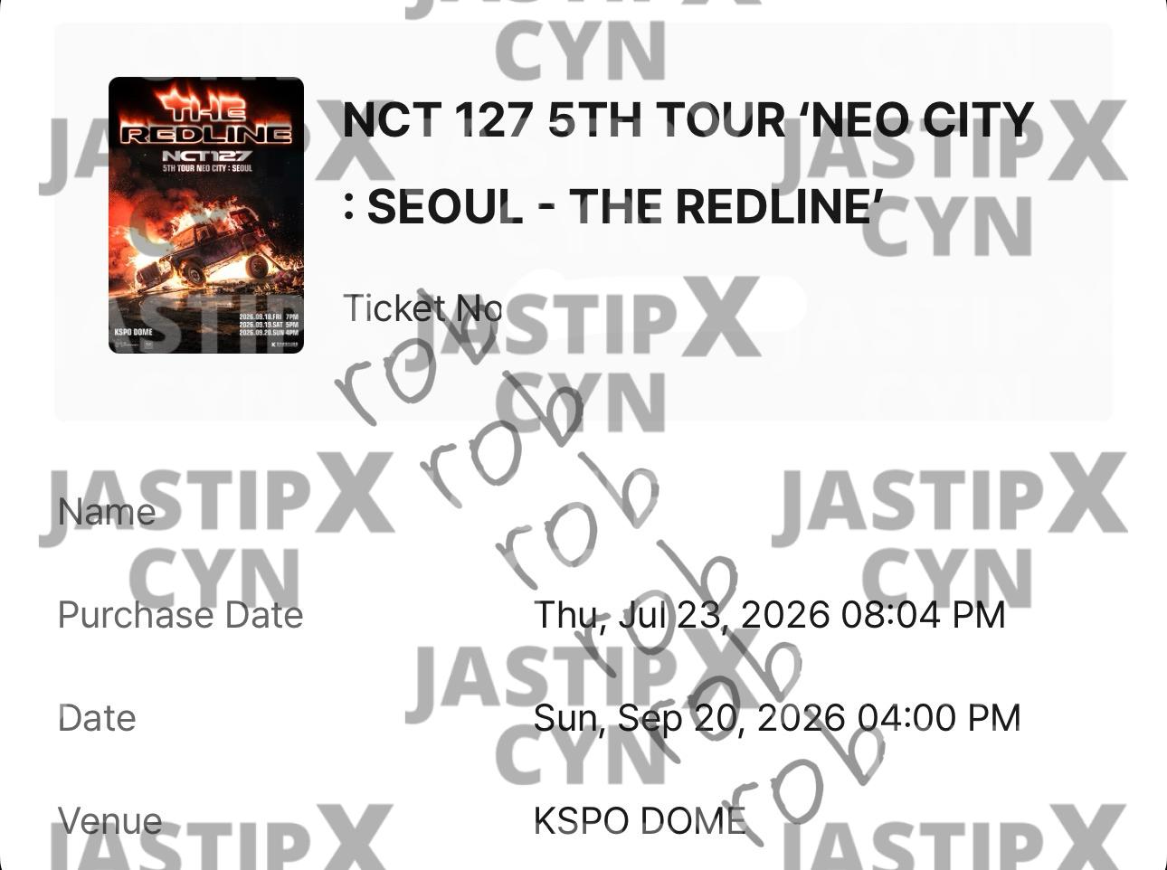 NCT 127 THE REDLINE IN SEOUL – ROB